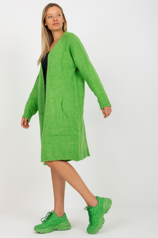 Světle zelený volný kardigan s...