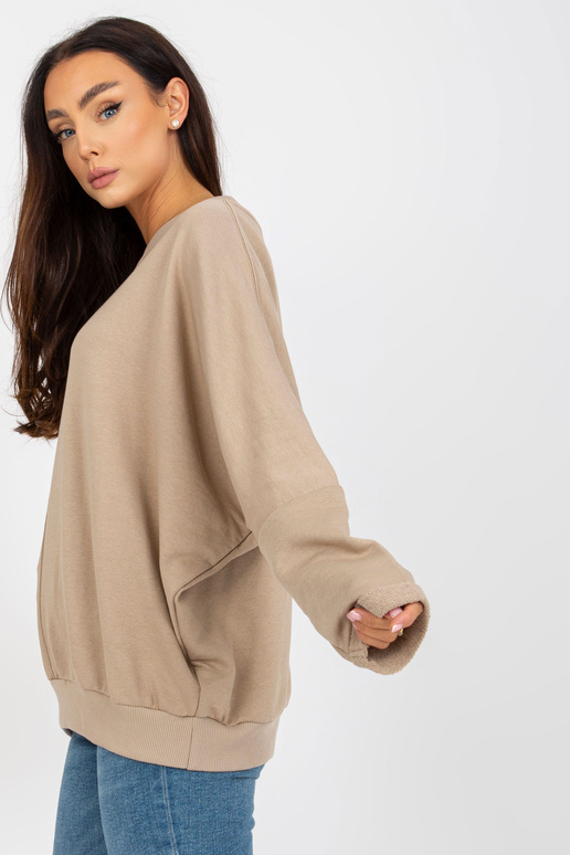 Tmavě béžová dámská basic oversized...