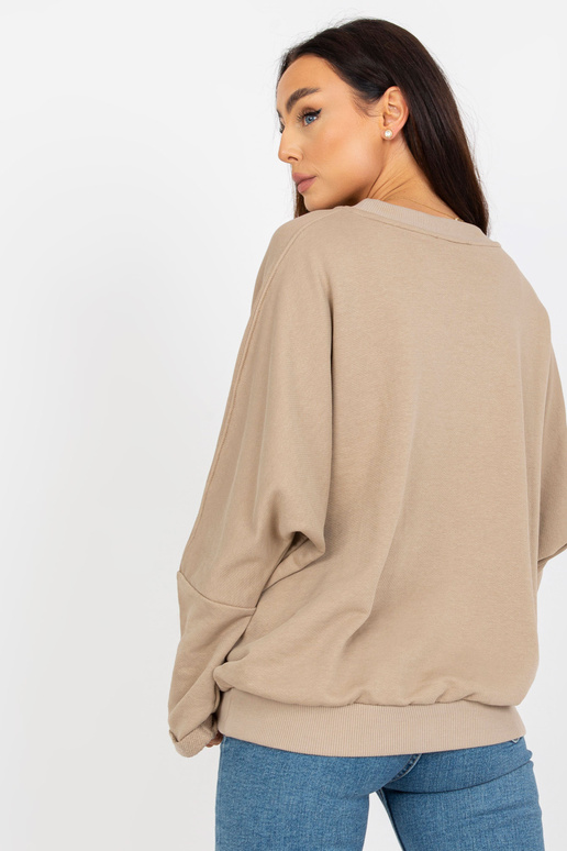 Tmavě béžová dámská basic oversized...