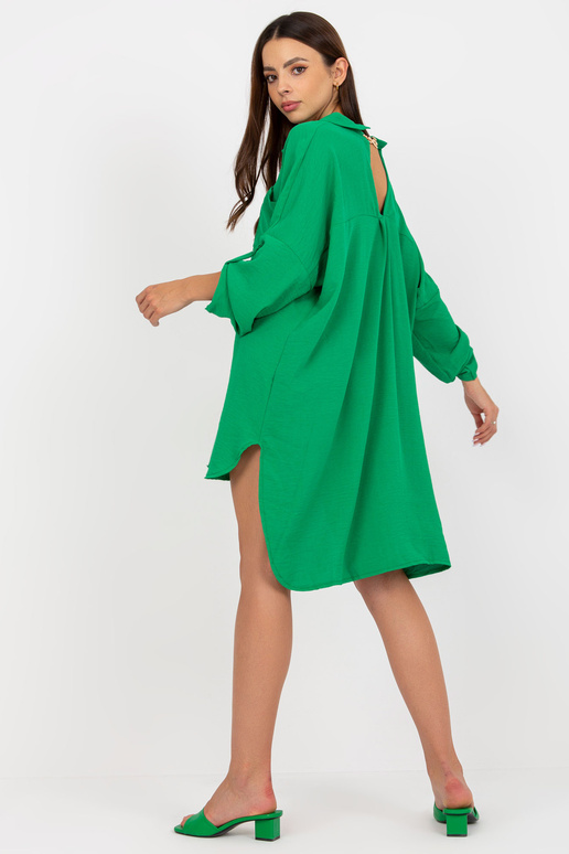 Zelené ležérní šaty se zapínáním na...