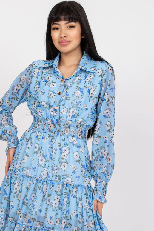 Modré minišaty s květinovým potiskem...