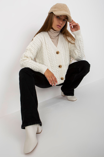 Ecru dámský kardigan s...