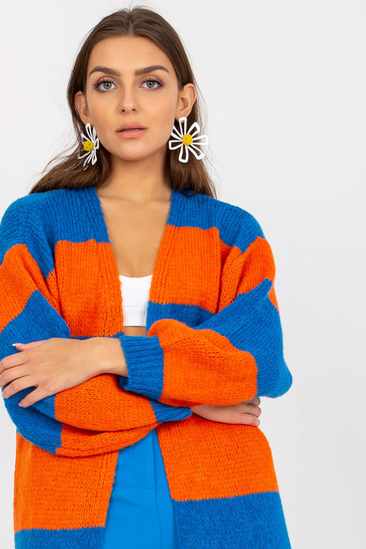 Modro-oranžový dámský pruhovaný...