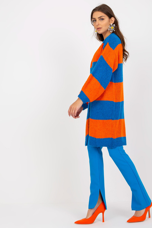 Modro-oranžový dámský pruhovaný...