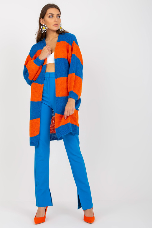 Modro-oranžový dámský pruhovaný...