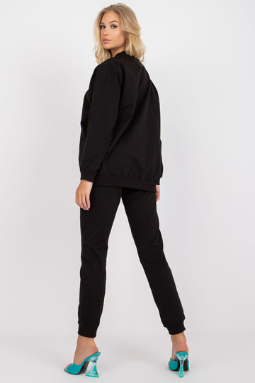 Černá mikina basic bez kapuce