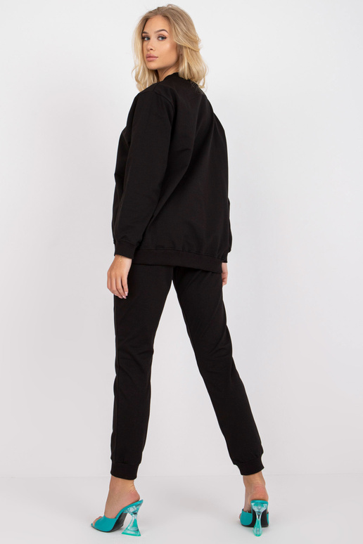 Černá mikina basic bez kapuce