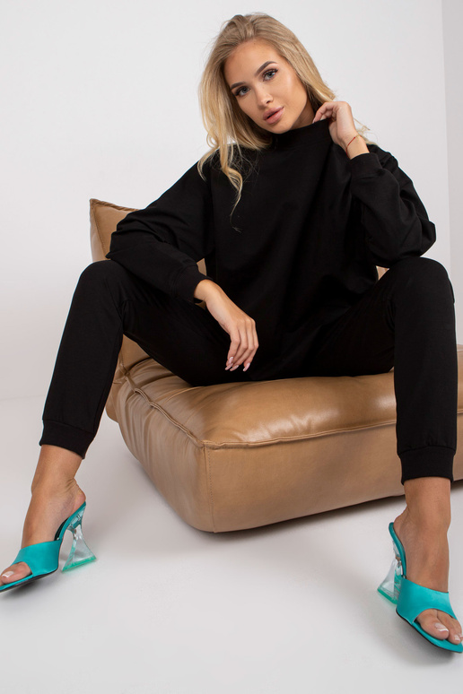 Černá mikina basic bez kapuce