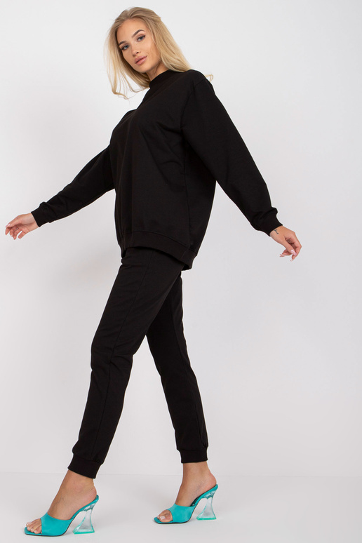 Černá mikina basic bez kapuce