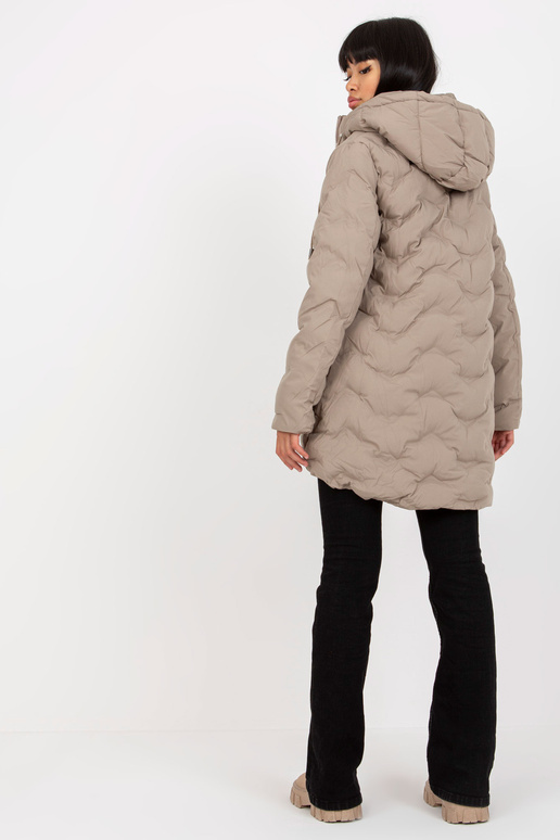 Béžová dámská zimní bunda s odepínací... Béžová dámská zimní bunda s odepínací...
