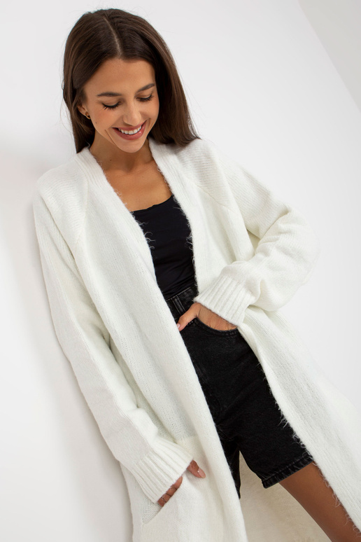 Ecru dlouhý oversize cardigan RUE PARIS
