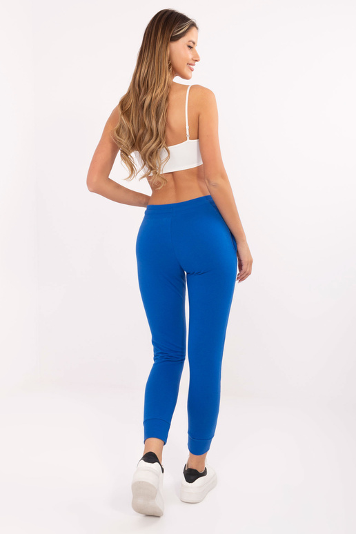 Tmavě modré basic tepláky s vysokým...