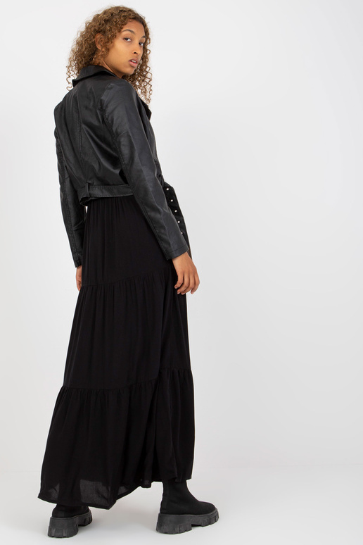 Černá krátká bunda Ramone s popruhem Černá krátká bunda Ramone s popruhem