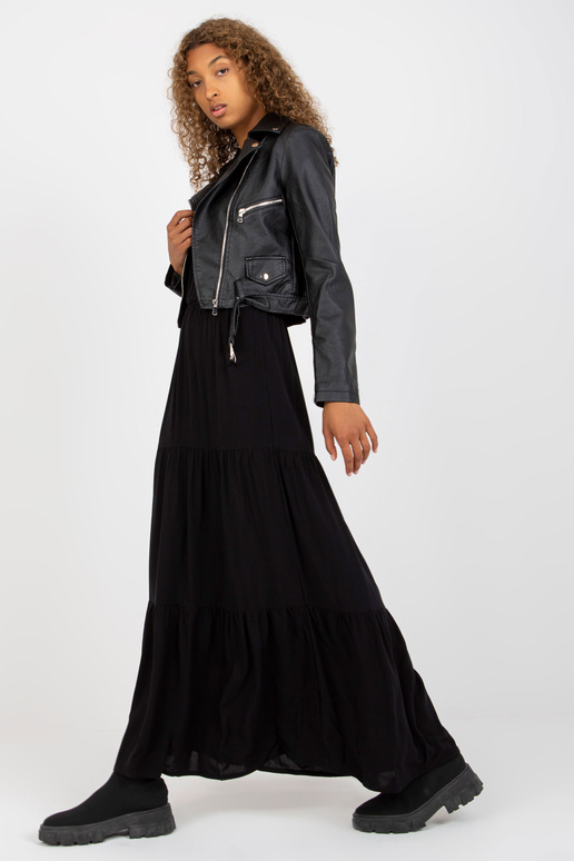 Černá krátká bunda Ramone s popruhem Černá krátká bunda Ramone s popruhem