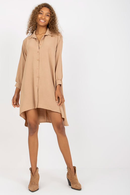 Asymetrické velbloudí šaty s dlouhým...