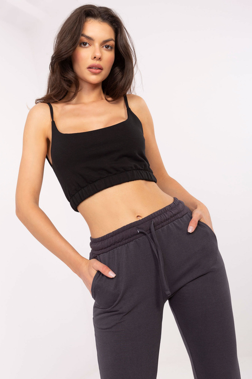 Grafitové basic tepláky s kapsami Grafitové basic tepláky s kapsami