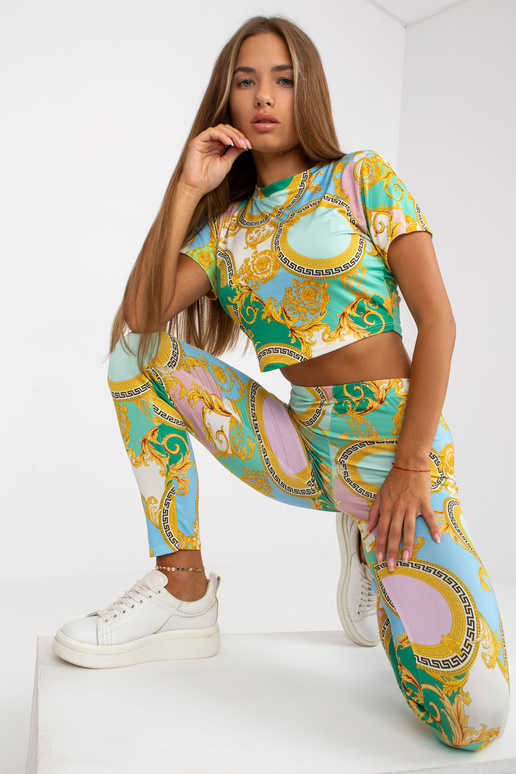 Zelený vypasovaný ležérní set s...