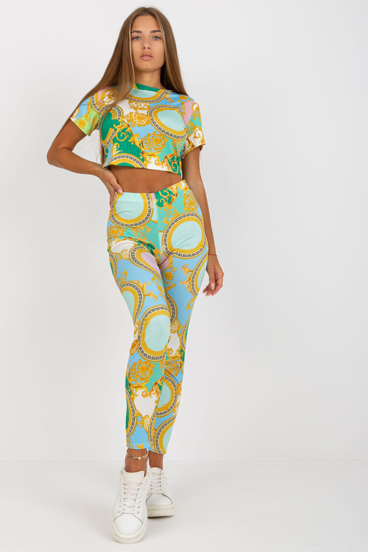 Zelený vypasovaný ležérní set s...