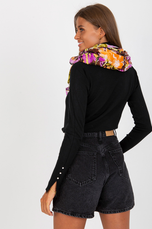 Bavlněný šátek s hnědofialovým vzorem