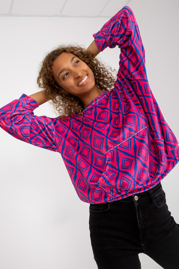 Růžová a modrá velurová...