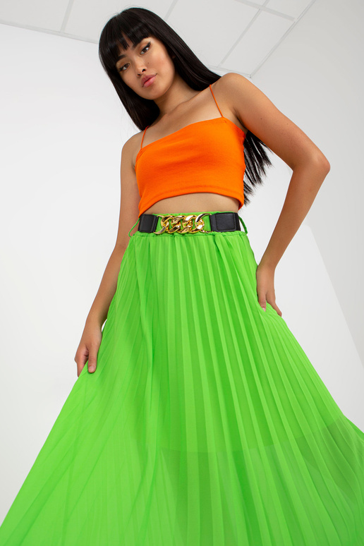 Světle zelená maxi plisovaná sukně s... Světle zelená maxi plisovaná sukně s...