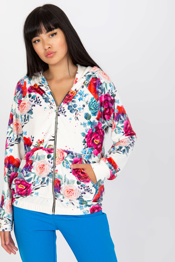 Bílá velurová mikina s...