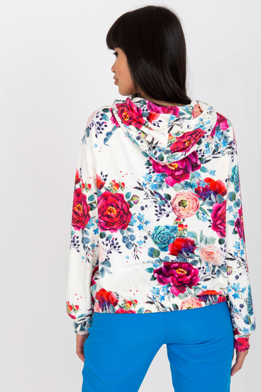 Bílá velurová mikina s potiskem RUE...