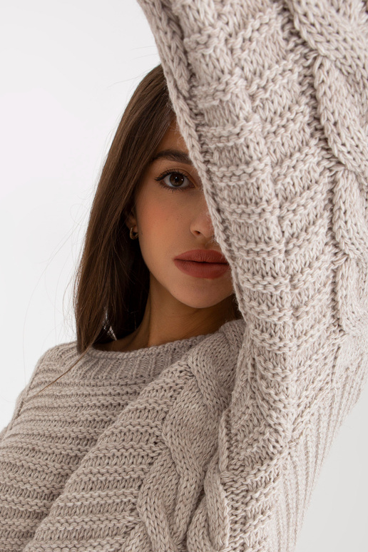 Světle béžový svetr s oversized...