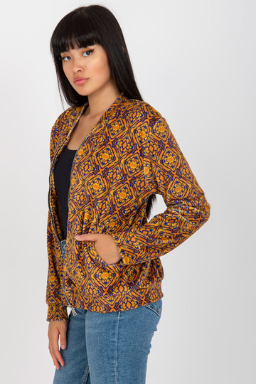 Tmavě žlutá velurová bomber... 2