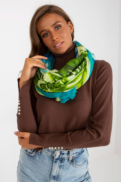 Bavlněný šátek s tyrkysovým vzorem