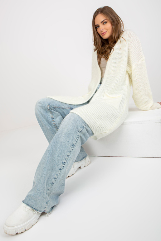 Ecru heboučký oversized cardigan OCH...