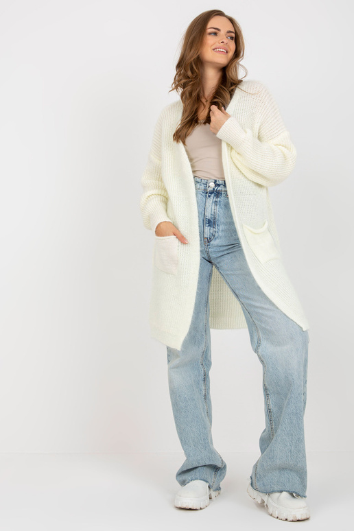 Ecru heboučký oversized cardigan OCH...