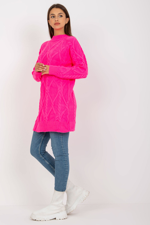 Fluo růžové minišaty s copánky RUE PARIS