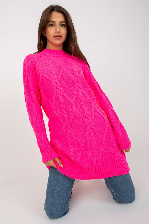 Fluo růžové minišaty s copánky RUE PARIS