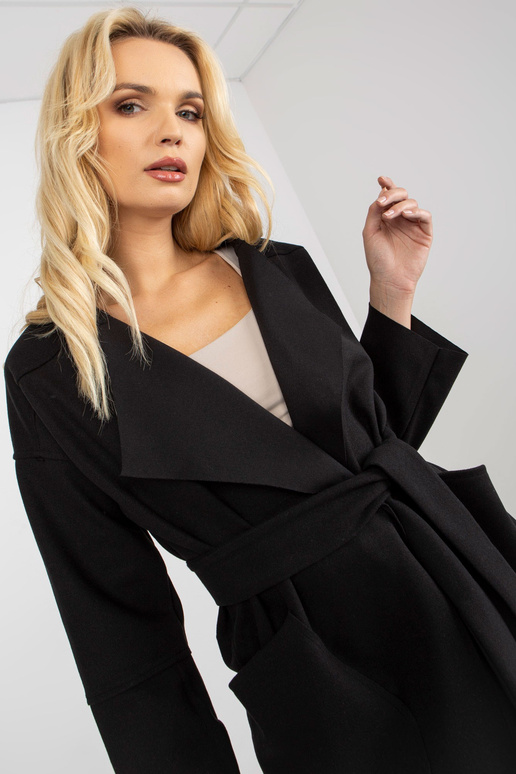 Schwarzer dünner Mantel mit Taschen... Schwarzer dünner Mantel mit Taschen...