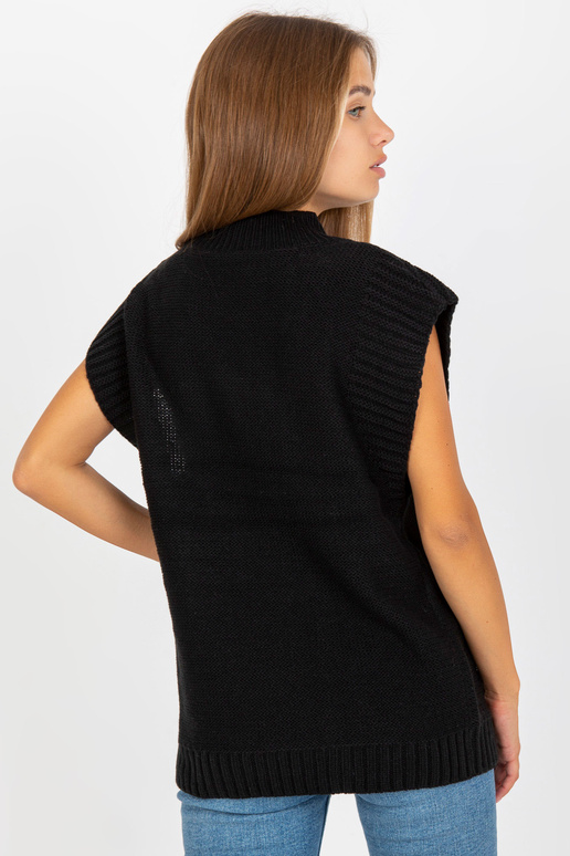 Černá SUBLEVEL kabelová pletená vesta Černá SUBLEVEL kabelová pletená vesta