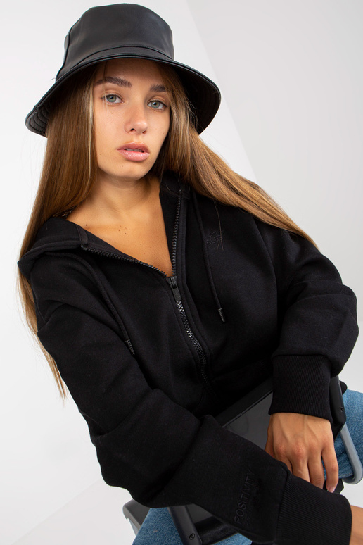 Černá mikina SUBLEVEL s kapucí