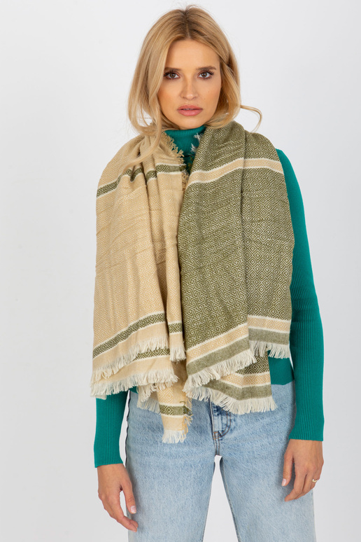 Chustka AT-CH-14201-1,77P BÉŽOVÁ/ZELENÁ Chustka AT-CH-14201-1,77P BÉŽOVÁ/ZELENÁ