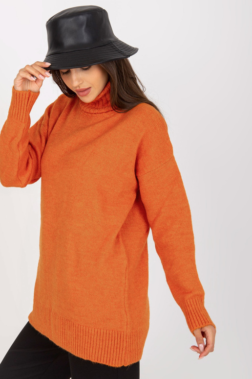 Tmavě oranžový volný rolák RUE PARIS Tmavě oranžový volný rolák RUE PARIS