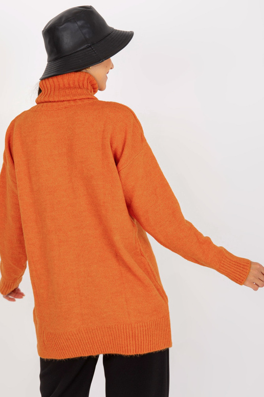 Tmavě oranžový volný rolák RUE PARIS Tmavě oranžový volný rolák RUE PARIS