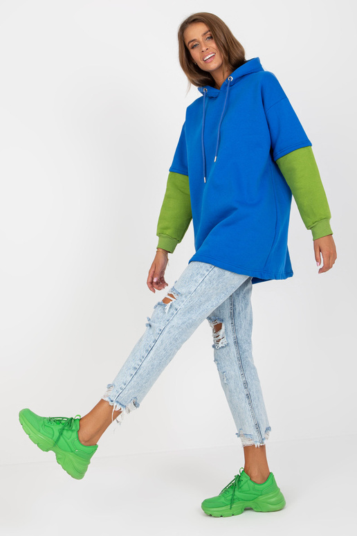 Tmavě modrá základní bavlněná mikina...