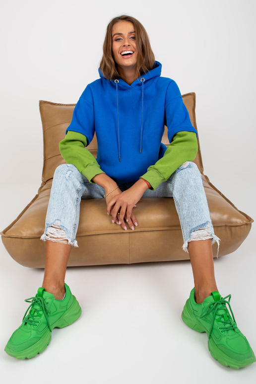 Tmavě modrá základní bavlněná mikina...