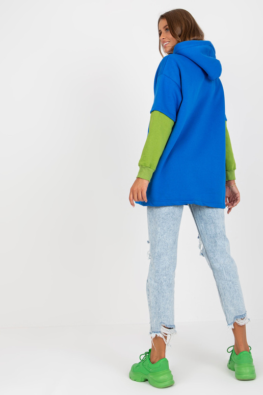 Tmavě modrá základní bavlněná mikina...