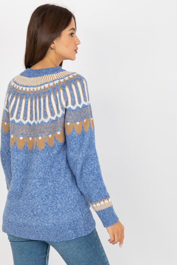 Modrý klasický svetr RUE PARIS 2