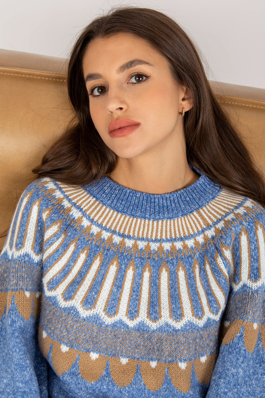 Modrý klasický svetr RUE PARIS