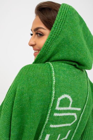 Zelený dlouhý kardigan s...