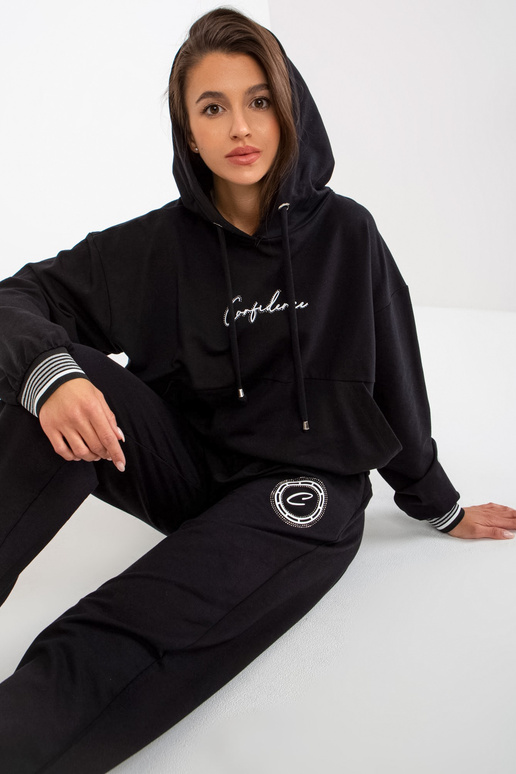 Sada mikiny Schwarzes Lockeres s kapucí