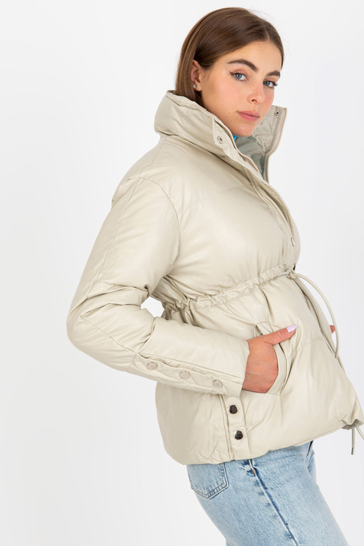 Světle béžová zimní bunda z eko kůže... Světle béžová zimní bunda z eko kůže...