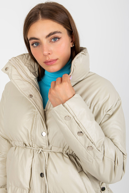 Světle béžová zimní bunda z eko kůže... Světle béžová zimní bunda z eko kůže...