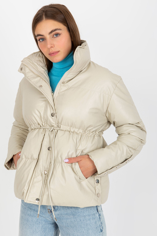 Světle béžová zimní bunda z eko kůže... Světle béžová zimní bunda z eko kůže...